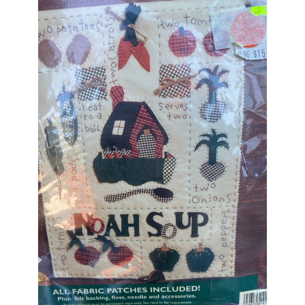 Bucilla PatchWorks Applique‎ Project Kit NOAH SOUP #41144 new